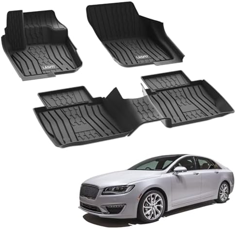 LASFIT Floor Mats for 2017-2020 Ford Fusion & Lincoln MKZ, TPE Black by LASFIT