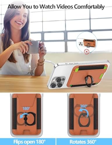 for Magsafe Wallet with Grip, 6-Card Holder; Stronger Magnetic Phone Wallet - Image 3