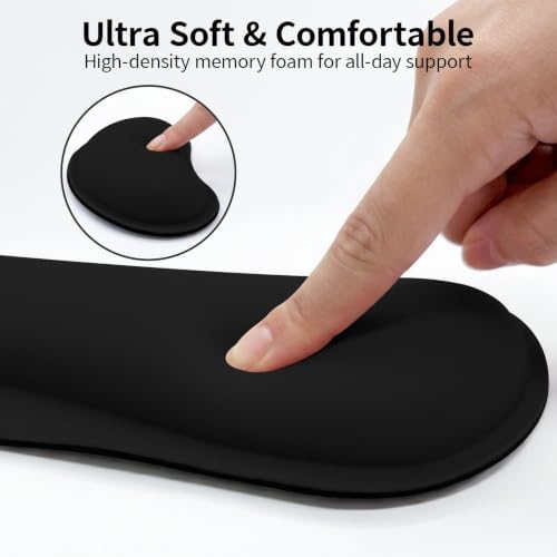 Bloss 2 Black Wrist Rest for Mouse & Keyboard, Ergonomic Wrist Support - Image 5