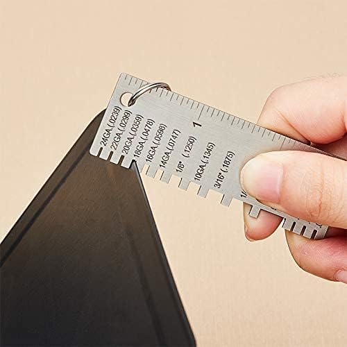 Weewooday 1 Pcs Metal Thickness Gauge Tool Welding Stainless Steel Sheet - Image 5