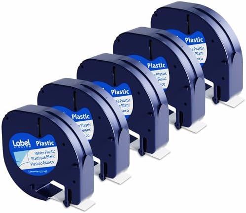 Compatible with Dymo LetraTag Label Maker Refills 91331 Plastic White Tape by LabelKINGDOM