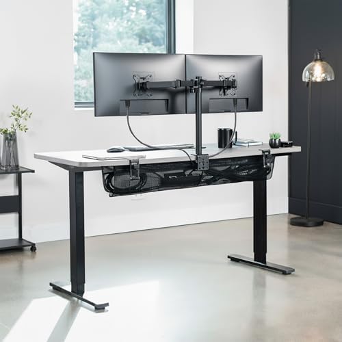 VIVO Black Clamp-on 44 in Mesh Net Cable Management Holder, DESK-AC44MH - Image 2
