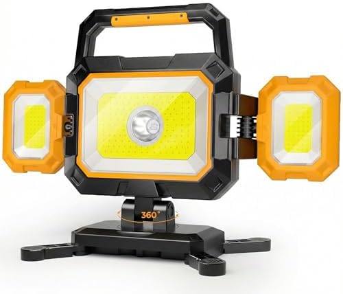 YZONI 4000LM Rechargeable LED Work Light, Magnetic Portable Shop Light by InsideoroutsideYzonidelivers
