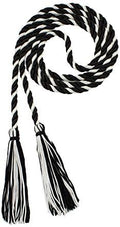 Tassel Depot Graduation Honor Cord - Black/Natural - Every School Color Available - Made In Usa by TasselDepot