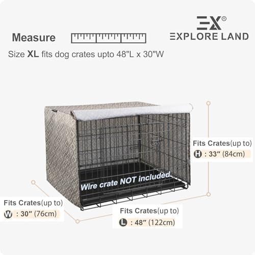 Explore Land Pattern Dog Crate Cover, 48 Inches (Vintage Violet) - Image 2