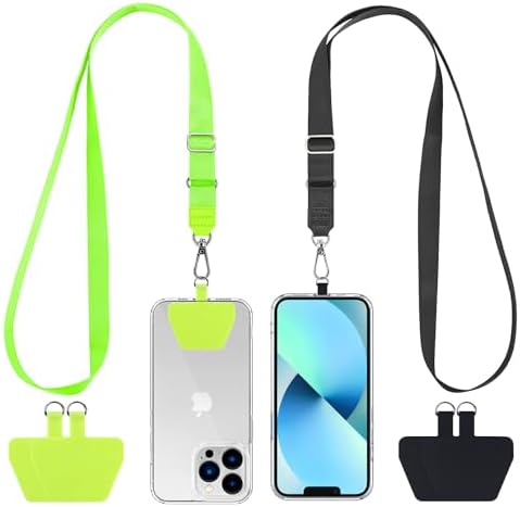 CACOE Phone Lanyard, Black+Green, 2 Pcs by CACOE