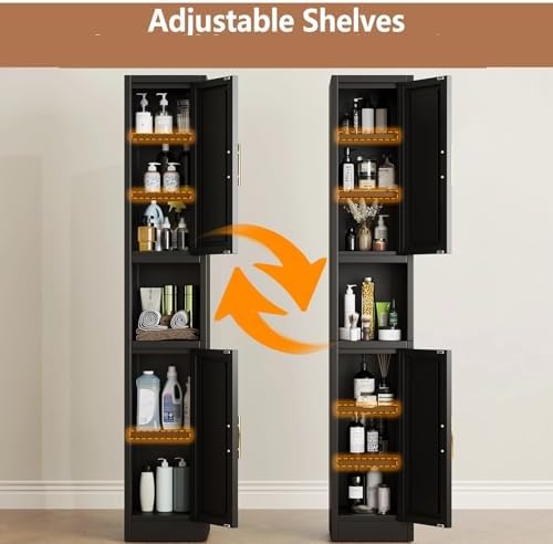 12 inch Wide Pantry Cabinet with Adjustable Shelves, Narrow Storage Cabinet - Image 5