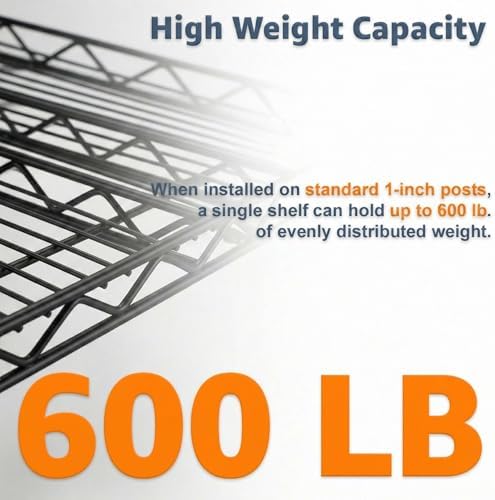 30" x 54" Commercial Wire Shelf Replacement 4 Pack for Modular Storage and Shelving Systems, NSF - Image 4