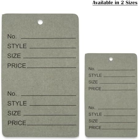 1000 Qty 1 3/4 x 2 7/8 (44x73mm) Assorted Unstrung Colored Price/Receipt Tags w/Easy-Tear Stub (Consignment/Merchandise/Clothing/Jewelry/Laundry/Sales) – Number/Style/Size/Price - Image 3