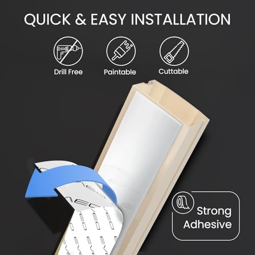 Cord Covers for Wires on Wall - 150in Cable Management Cable Hider - Cord Hiders for TV On Wall - Paintable Cable Concealer - Wire Covers for Cords - 10X (L16 x W0.95 x H0.5) - Medium | Beige - Image 2