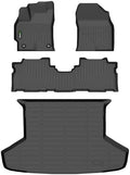 HAFIDI® All Weather Floor Mats & Cargo Liner Fit for Toyota Prius V 2012-2017 (Only fit Prius V) Car Mats for Prius V Floor Liners TPE Anti-Slip Automotive Full Set Custom Accessories - Black by HAFIDI