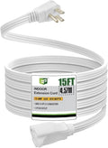 EP 15 Ft Heavy Duty Appliance Extension Cord,14 AWG 3-Prong Flat Plug White by ENERGYPRO