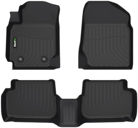 Floor Mats Custom for Toyota Corolla 2003-2008 (for Models Without Heating Vents Below The Front Row Seat) All Weather TPE Heavy Duty Non-Slip Automotive Floor Liners Accessories, Black by HAFIDI