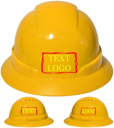 Customized Safety Hard Hat Construction Work Safety Helmet Adjustable Ratchet Suspension Full Brim with Abs Shell Construction hat by YOWESHOP