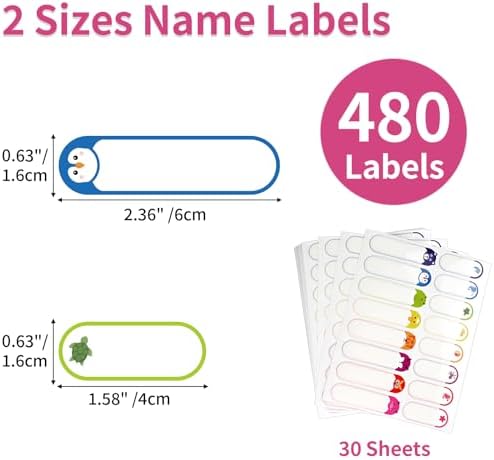 480 Pcs Waterproof Labels for Kids Stuff Daycare Name Bottle Essentials - Image 2