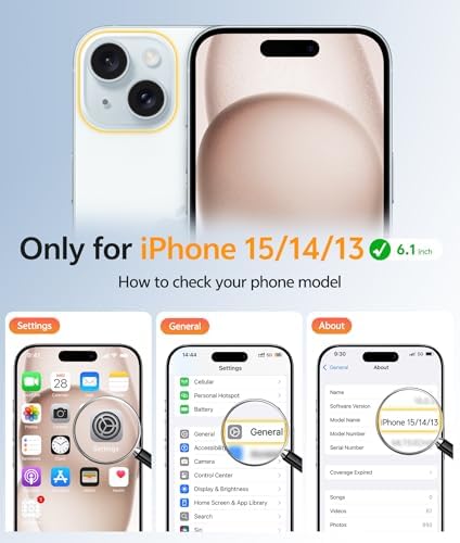 FNTCASE for iPhone 15/14/13 Case, Fit for Magsafe, Glass Screen Protector - Image 2