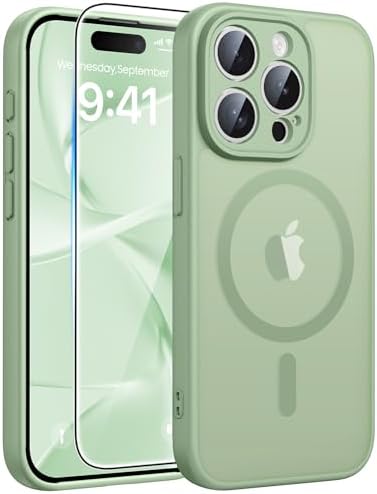FNTCASE for iPhone 15 Pro Max Case, Fit for Magsafe, Glass Screen Protector by FNTCASE