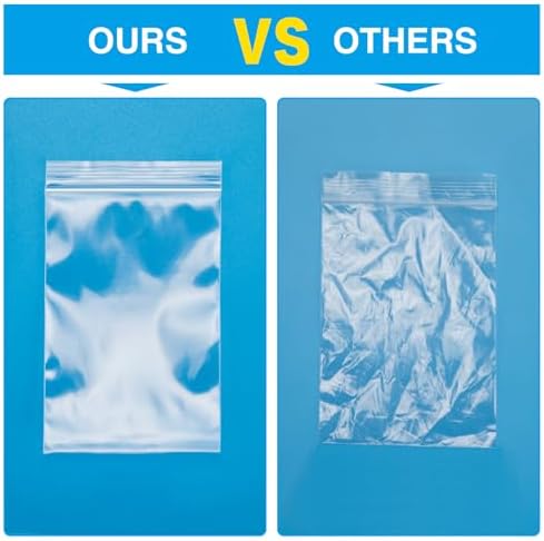 1200pcs 2 x 3 Clear Zip Bag, Small Plastic Jewelry Bags, 2 mil Thick Small Baggies, Resealable Zipper Bag, Storage Baggies for Daily Vitamin, Jewelry, Candy (Pack of 2) - Image 5