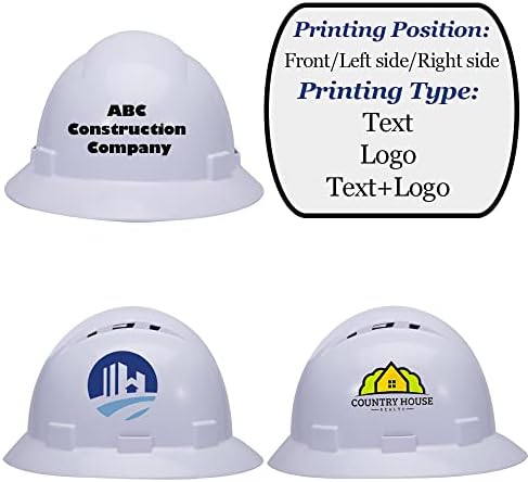 Customized Safety Hard Hat Construction Work Safety Helmet Adjustable Ratchet Suspension Full Brim with Abs Shell Construction hat - Image 2