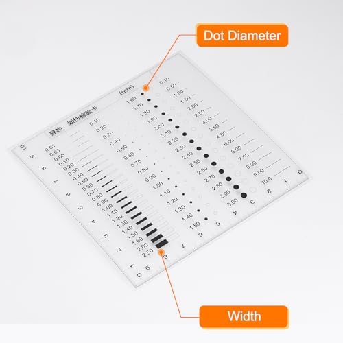 HARFINGTON 3pcs High Precision SEC Size Estimation Chart 101x101mm 0.12mm Transparency Flaw Detection Film Ruler for Diameter and Line Width Defects Measuring - Image 4