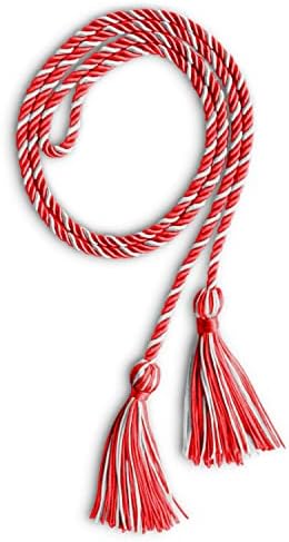 Endea Graduation Single Honor Cord Two-Color (Red/White) - Image 5