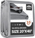 RAINDEWAY 20x40 Feet Tarps Heavy Duty Waterproof,10Mil Multipurpose Tarp by RAINDEWAY
