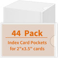 Storage Bin Labels, 2×3.5 in Index Card Holder, Clear Adhesive Pockets by yeestone