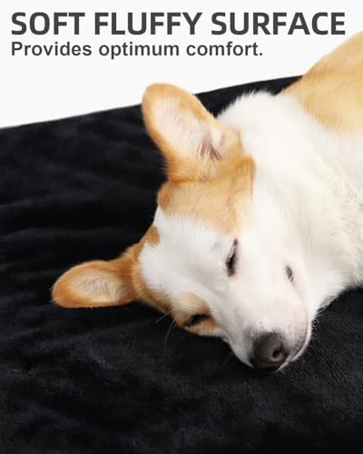 KSIIA Orthopedic Dog Bed for Large Dogs with Waterproof Lining, Black,35x22 - Image 3