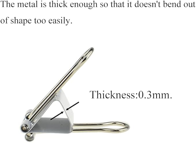 HAHIYO Binder Clips Paper Clamps Spring Steel Sturdy 0.98 inches Width 0.31 - Image 3