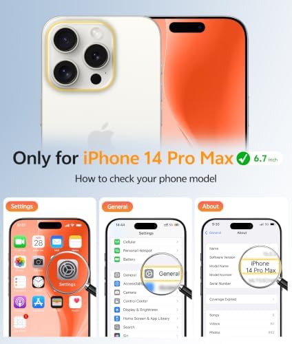 FNTCASE for iPhone 14 Pro Max Case, Fit for Magsafe, Glass Screen Protector - Image 2