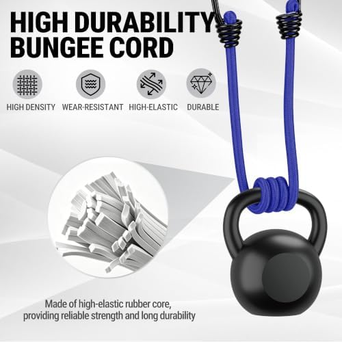 WORKPRO 24" Bungee Cords with Hooks, 4 Pack Heavy Duty Outdoor Bungee Strap - Image 5
