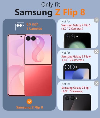 FNTCASE for Samsung Galaxy Z Flip 8 Case, Fit for Magsafe, Screen Protector - Image 2