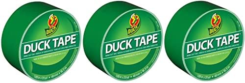 Duck Brand 1304968 Color Duct Tape, Green, 1.88 Inches x 20 Yards Each Roll, 3 Rolls by DuckBrand