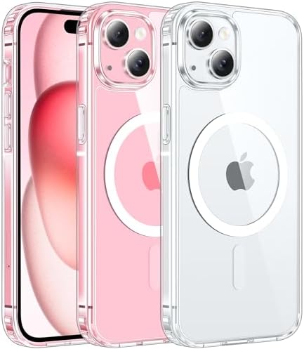 FNTCASE for iPhone 15 Plus Case Clear Magnetic Compatible with Magsafe by FNTCASE