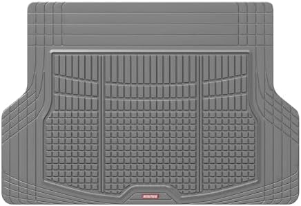 Motor Trend FlexTough Rear Cargo Mat – Heavy-Duty Trimmable Car Trunk Mat for Back of SUV, Universal Rear Cargo Liner for SUV, Flexible Trunk Liner, Automotive Floor Mats & Cargo Liners (Gray) by MotorTrend