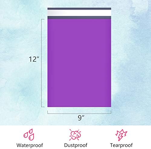 UCGOU Small Poly Mailers 9x12 Inch Purple 200 Pack Plastic Shipping Bags - Image 2