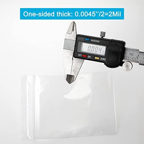 2''x 3'', (Pack of 200) Small Clear Poly Zipper Bags, Reclosable Zipper Lock Storage Plastic Bags for Jewelry, Beads, Screws & Small Items - Image 4