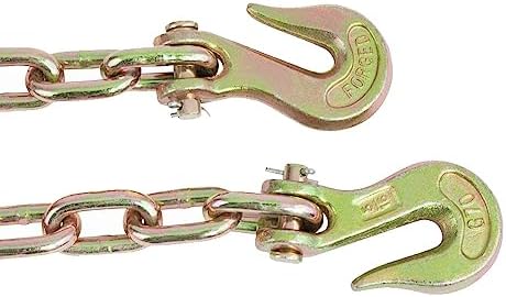 4 Pack 5/16 Inch x 20 FT Grade 70 Binder Chain with Clevis Grab Hooks - G70 Transport Tow Chain - 4,700 Lbs Working Load Limit - Image 3