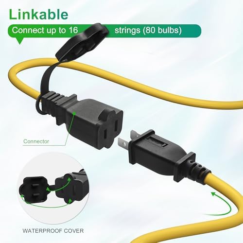LEDIARY 50FT Construction String Lights, 5 Bulbs 50W 5250LM Work Lights - Image 4