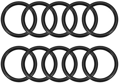 uxcell Nitrile Rubber O-Rings 27.7mm OD 22.4mm ID 2.65mm Width, Metric Sealing Gasket for Automotive Machine Plumbing, Pack of 10 by uxcell