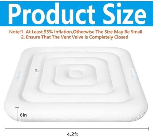 4.2 Ft Inflatable Hot Tub Cover, Energy Saving Bathtub Lid for Square Tub - Image 2