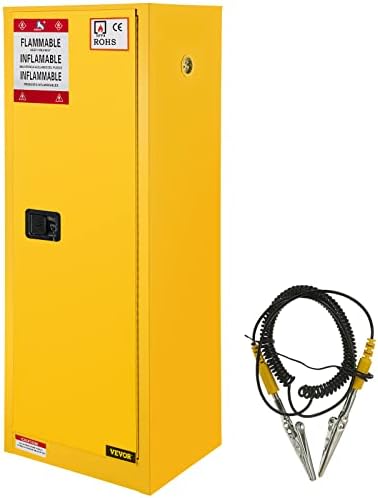 VEVOR Flammable Cabinet, 18" x 18" x 35", Yellow by VEVOR
