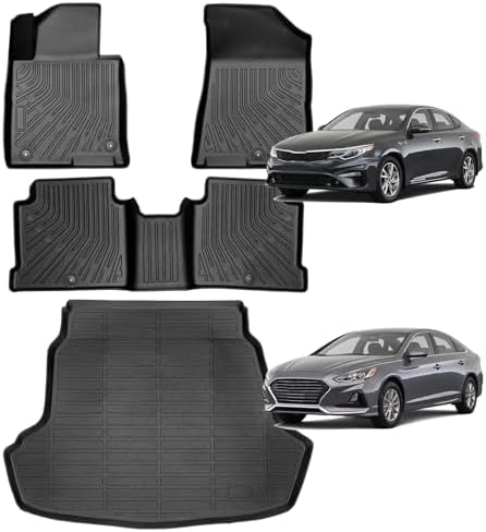 Car Floor Mats for Hyundai Sonata 2015-2019/Kia Optima 2016-2020 by MOOREVER
