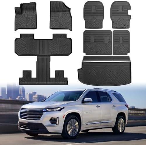 Floor Mat for 7 Seats Chevy Traverse 2018-2023/Traverse Limited 2024 by Mixsuper