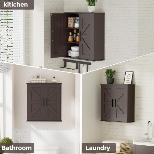 Homleke Bathroom Wall Cabinet, Medicine Cabinet with Adjustable Shelves - Image 6