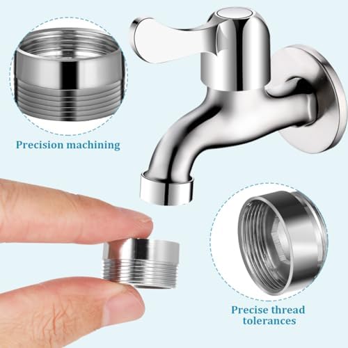 OSALADI Faucet Adapter Kit 8 pcs Kitchen Faucet Adapter for Hose Water Filter Male to Female Sink Connector for Kitchen Bathroom Utility - Image 3