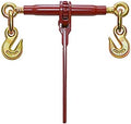 5/16" - 3/8" Ratchet Load Binder Premium Gold Tip Forged Grab Hook | One Piece Handle | 7,100 lbs | Max Capacity 21,300 lbs (Professional Cargo Control) by Unknown