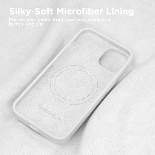 GolbinBox Magnetic for iPhone 15 Case, Silicone Cover, White - Image 6