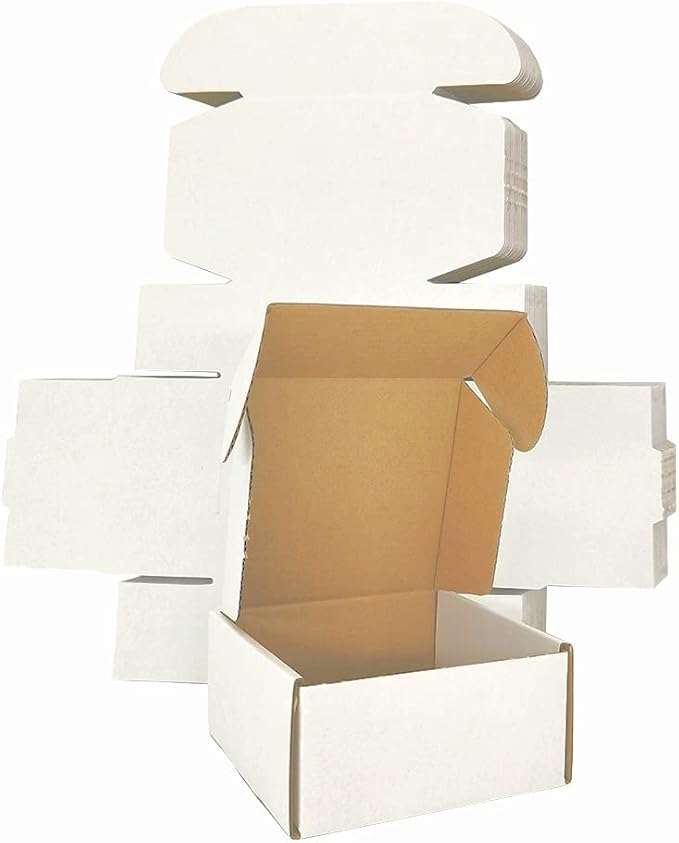 50 Pack Small Shipping Box, Corrugated Mailer, Wonfer Cardboard Box - Image 6