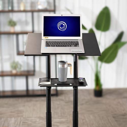VIVO Black Mobile 24 x 16 inch Lectern Podium, CART-V03E - Image 4